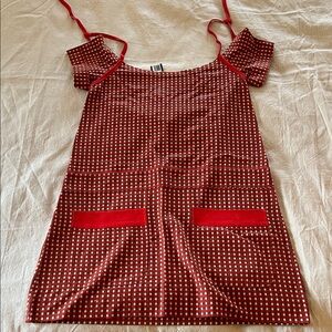 Marc Jacob’s Red and White Checkered Dress with Pockets